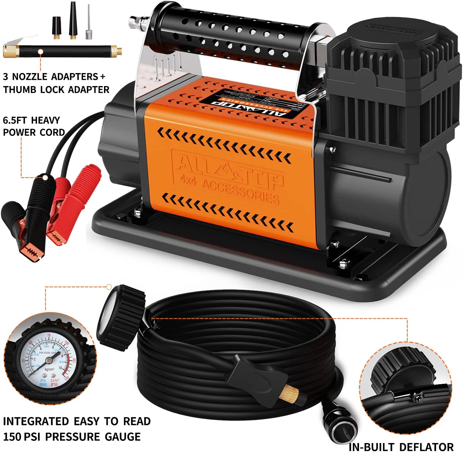 Air Compressor Kit - 150PSI - 7.06ft³/Min - 12V DC