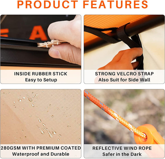 Awning Wall (Front) - 6.6ft x 9.5ft