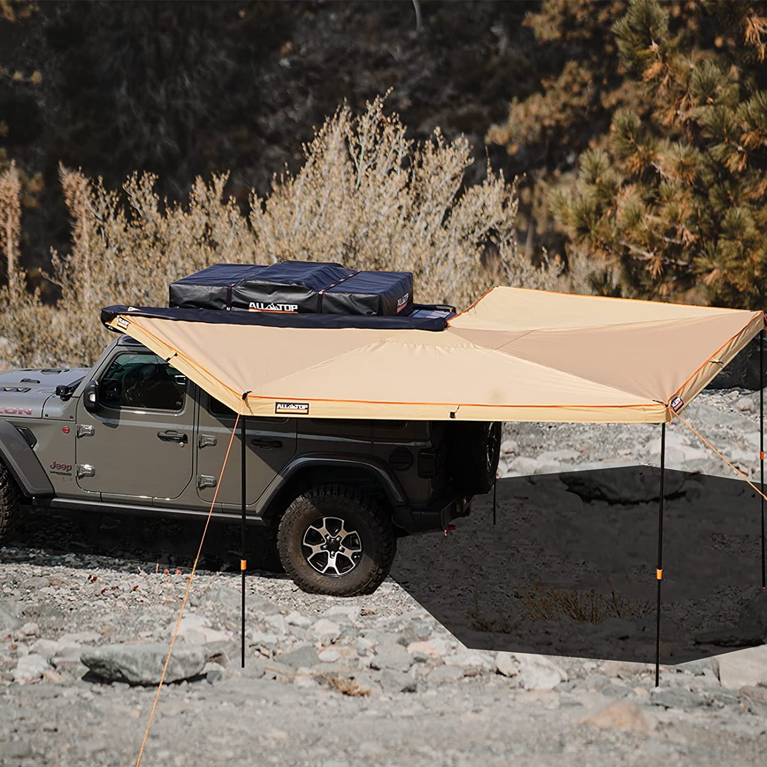 Rooftop Vehicle Awning 270 Degree- 8.2ft